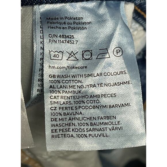 H&M Jean Shorts Womens 6 Blue Denim Cut Off High Rise Cotton - Picture 8 of 13